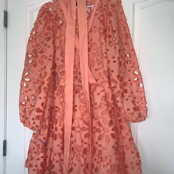 Tiered Eyelet Mini Dress Plus Size 20 - Picture 5 of 5